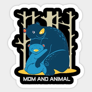 MOM AND ANIMAL Sticker